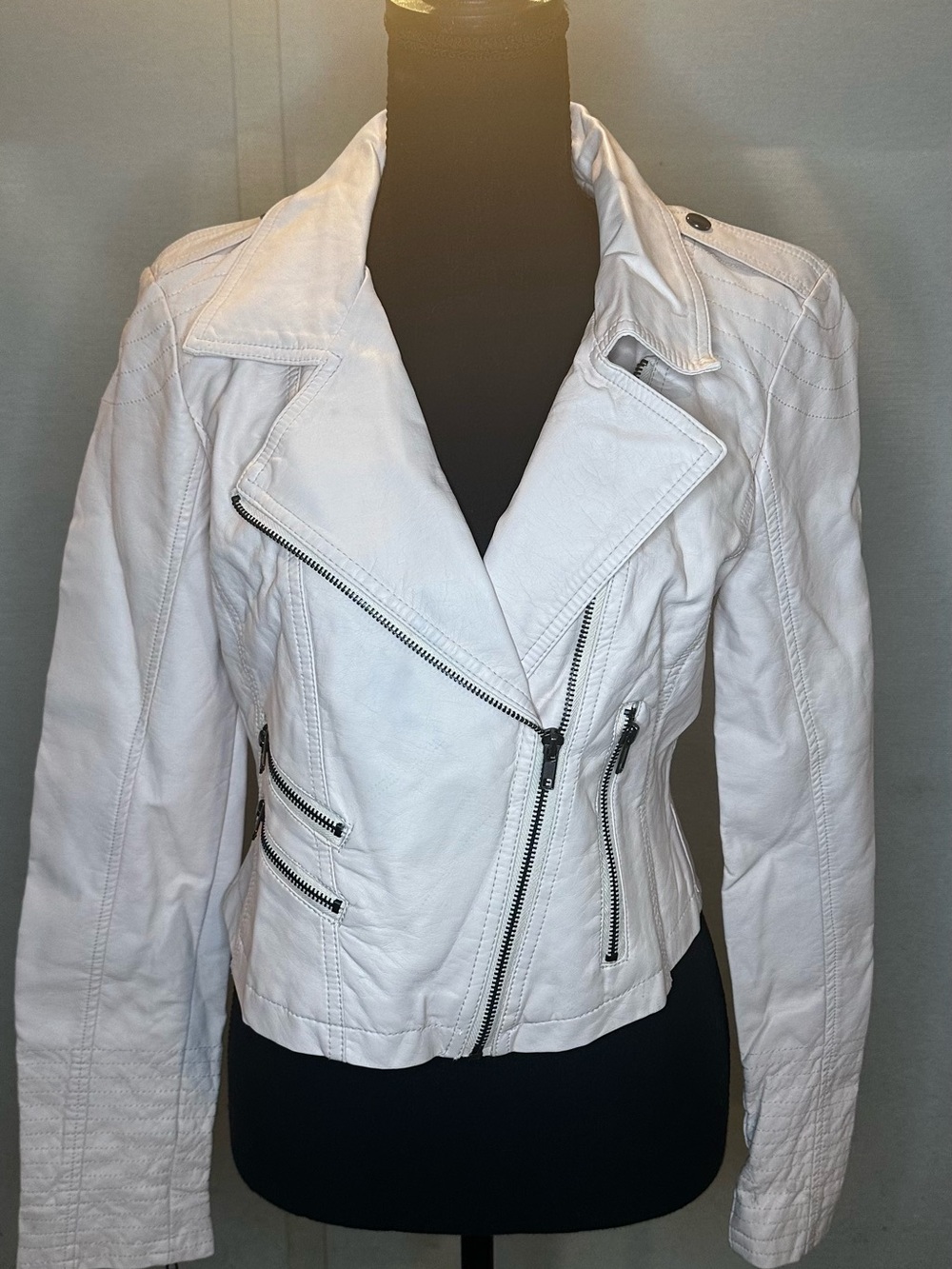 Arden B Dusty Pink Women's Asymmetrical Zip Jacket